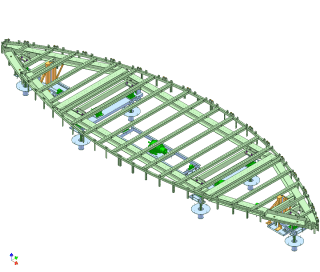 CAD-Modell des Tragwerkes und der Antriebe